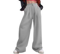Women's Cargo Pants Baggy Wide Leg Pants Black Loose High Waist Sweatpants Multi Pockets Ensemble Femme Jogging Marque Pantalon Leger Femme (Grey, M)