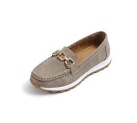 Women's Casual Loafers Comfortable Orthopedic Sneakers for Women Comfortable Round Toe Slip on Business Office Flats Shoe Criss Cross Metallic Chain Embellished Loafers (Gray,37)