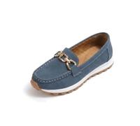 Women's Casual Loafers Comfortable Orthopedic Sneakers for Women Comfortable Round Toe Slip on Business Office Flats Shoe Criss Cross Metallic Chain Embellished Loafers (Blue,37)