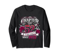 Womens Chapter 52 Fabulous Since 1973 52nd Birthday Queen Manche Longue