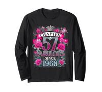 Womens Chapter 57 Fabulous Since 1968 57th Birthday Design Manche Longue