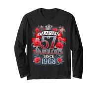 Womens Chapter 57 Fabulous Since 1968 57th Birthday Design Manche Longue
