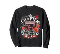 Womens Chapter 57 Fabulous Since 1968 57th Birthday Design Sweatshirt