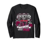 Womens Chapter 57 Fabulous Since 1968 57th Birthday Queen Manche Longue