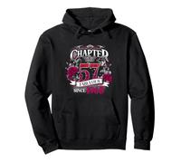 Womens Chapter 57 Fabulous Since 1968 57th Birthday Queen Sweat à Capuche