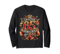 Womens Chapter 65 Fabulous EST 1960 Red Roses 65th Birthday Manche Longue