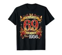 Womens Chapter 69 Fabulous EST 1956 Red Roses 69th Birthday T-Shirt