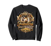 Womens Cheers to 64 Years Old EST 1962 64th Birthday Queen Sweatshirt