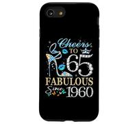 Womens Cheers to 65 Years Old EST 1960 65th Birthday Queen Coque pour iPhone SE (2020) / 7/8