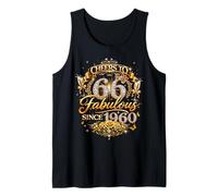 Womens Cheers to 66 Years Old EST 1960 66th Birthday Queen Débardeur