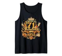 Womens Cheers to 71 Years Old EST 1955 71st Birthday Queen Débardeur