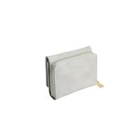 Women's Compact Short Wallet - Élégant PU Leather Card Holder for Work & Business, Gris, Taglia Unica