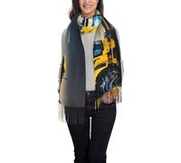 Women'S Company Farm Tracteur Écharpe Châle avec Pompons Vêtements Femme Design Qualité Châle Cadeau Noël