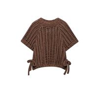 Women's Crochet Knit Crop Vest - Side Bow Tie Hollow-Out Pullover for Spring & Summer Layering