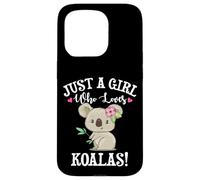 Womens Cute Cartoon Funny Girl Who Loves Koala Bears Lover Coque pour iPhone 15 Pro
