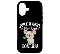 Womens Cute Cartoon Funny Girl Who Loves Koala Bears Lover Coque pour iPhone 17