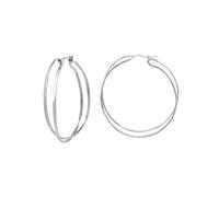 Women's earrings double hoop Breil Lightline TJ3675 satin 316L steel