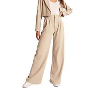 Womens Effortless Tailored Wide Leg Pants, The Effortless Tailored Wide Leg Pants, Womens Casual Wide Leg High Down Straight Long Trousers Pants (Bronze,Large)