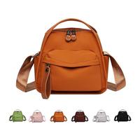 Women's Elegant Solid Color Shoulder Bag, Outdoor Shoulders Bags for Women 2025, Casual Front Pocket Handbag (orange)