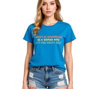 Womens Empowering Graphic Tee I Wont Be Remembered As A Woman Who Kept Her Mouth Shut Short Sleeve Crew Neck Casual Cotton Top for Women
