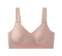 Womens Everyday Bra Wireless Comfortable Full-Coverage Bralette Soft Supportive No Underwire Seamless Push Up Bras Beige(Beige,X-Large)