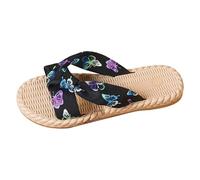 Women's Fashion Printed Flip Flops Cute Butterfly Pattern Design Lightweight Slip Soft Sole And Comfortable Insole Versatile Slippers For Home And Summer Outdoor Wea Escarpins Rouge