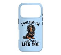 Womens Find You Lick You Black Long Haired Dachshund Lover Coque pour iPhone 17 Pro