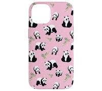 Womens Girls Cute Bamboo & Pink Polka Dot Baby Panda Lover Coque pour iPhone 14