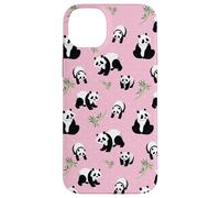 Womens Girls Cute Bamboo & Pink Polka Dot Baby Panda Lover Coque pour iPhone 14 Plus