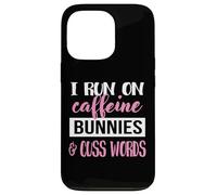 Womens Girls I Run on Bunnies & Caffeine Bunny Lover Coque pour iPhone 13 Pro