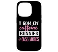 Womens Girls I Run on Bunnies & Caffeine Bunny Lover Coque pour iPhone 14 Pro