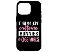 Womens Girls I Run on Bunnies & Caffeine Bunny Lover Coque pour iPhone 16 Pro