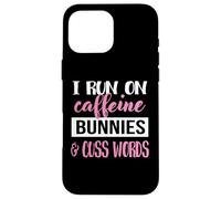 Womens Girls I Run on Bunnies & Caffeine Bunny Lover Coque pour iPhone 16 Pro Max