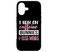 Womens Girls I Run on Bunnies & Caffeine Bunny Lover Coque pour iPhone 17