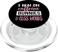 Womens Girls I Run on Bunnies & Caffeine Bunny Lover PopSockets PopGrip pour MagSafe