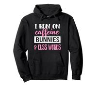 Womens Girls I Run on Bunnies & Caffeine Bunny Lover Sweat à Capuche