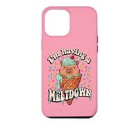 Womens Girls I'm Having A Meltdown Ice Cream Capybara Lover Coque pour iPhone 12 Pro Max