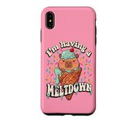 Womens Girls I'm Having A Meltdown Ice Cream Capybara Lover Coque pour iPhone XS Max