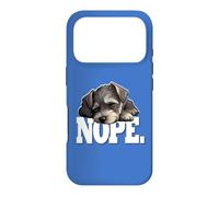 Womens Girls Kid Sleeping Nap Nope Miniature Schnauzer Lover Coque pour iPhone 17 Pro