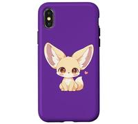 Womens Girls Kids Anime Chibi Kawaii Fennec Fox Lover Coque pour iPhone X/XS