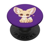 Womens Girls Kids Anime Chibi Kawaii Fennec Fox Lover PopSockets PopGrip Adhésif