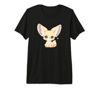 Womens Girls Kids Anime Chibi Kawaii Fennec Fox Lover T-Shirt Haut de Gamme