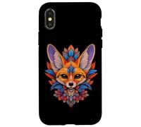 Womens Girls Kids Colorful Mandala Fennec Fox Lover Coque pour iPhone X/XS