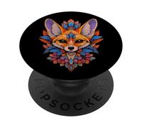 Womens Girls Kids Colorful Mandala Fennec Fox Lover PopSockets PopGrip Adhésif
