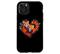 Womens Girls Kids Cute Chibi Heart Love Two Red Panda Lover Coque pour iPhone 11 Pro