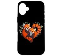 Womens Girls Kids Cute Chibi Heart Love Two Red Panda Lover Coque pour iPhone 16 Plus