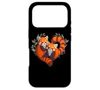 Womens Girls Kids Cute Chibi Heart Love Two Red Panda Lover Coque pour iPhone 17 Pro