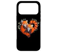 Womens Girls Kids Cute Chibi Heart Love Two Red Panda Lover Coque pour iPhone 17 Pro Max