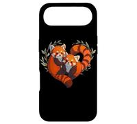 Womens Girls Kids Cute Chibi Heart Love Two Red Panda Lover Coque pour iPhone Air