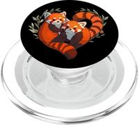 Womens Girls Kids Cute Chibi Heart Love Two Red Panda Lover PopSockets PopGrip pour MagSafe